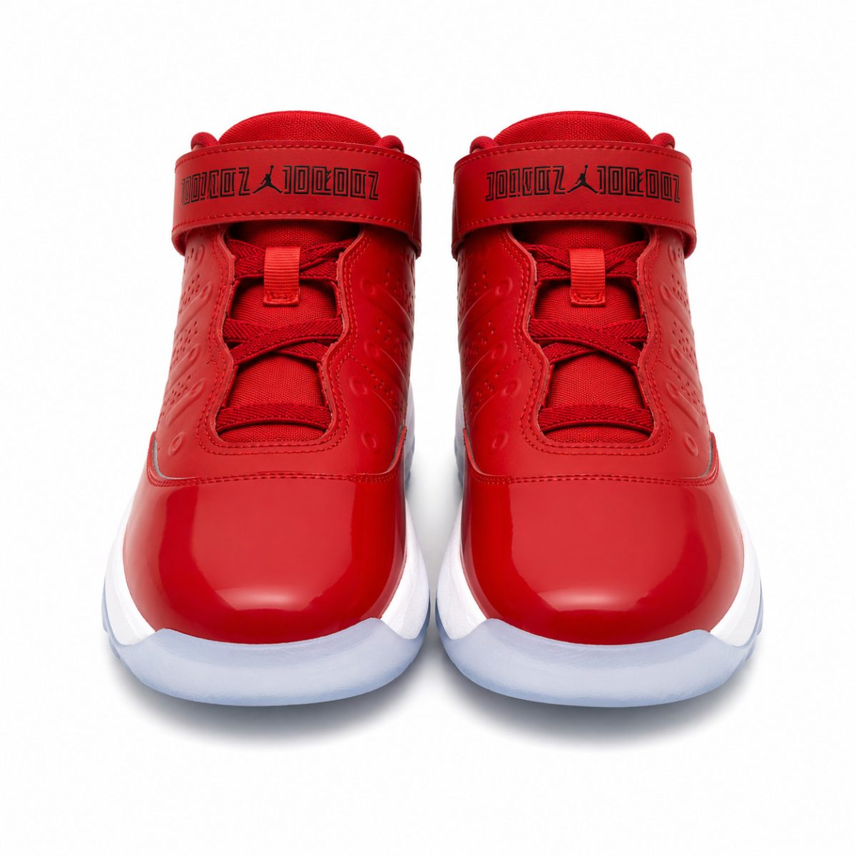 Zapatilla Deportiva Roja Con Velcro Y Caña Alta - Imagen 2