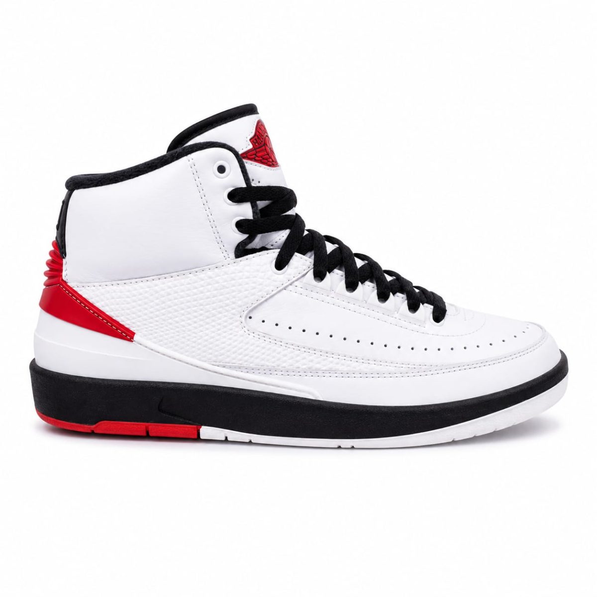 Zapatilla Deportiva Blanca De Caña Alta Y Detalles Rojo-Negro - Imagen 5