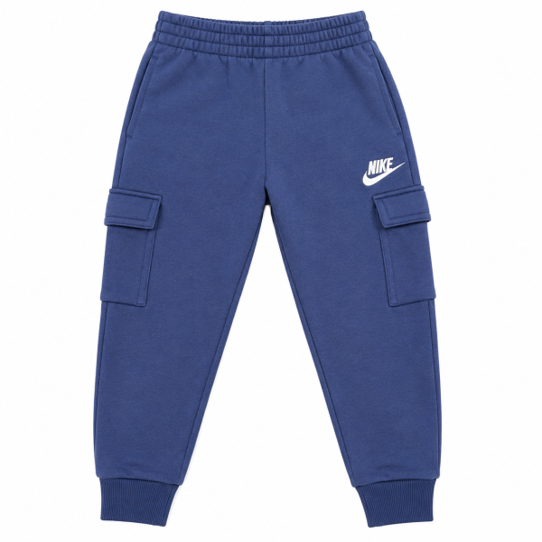 Pantalon Nike Cargo Azul Con Logo Blanco