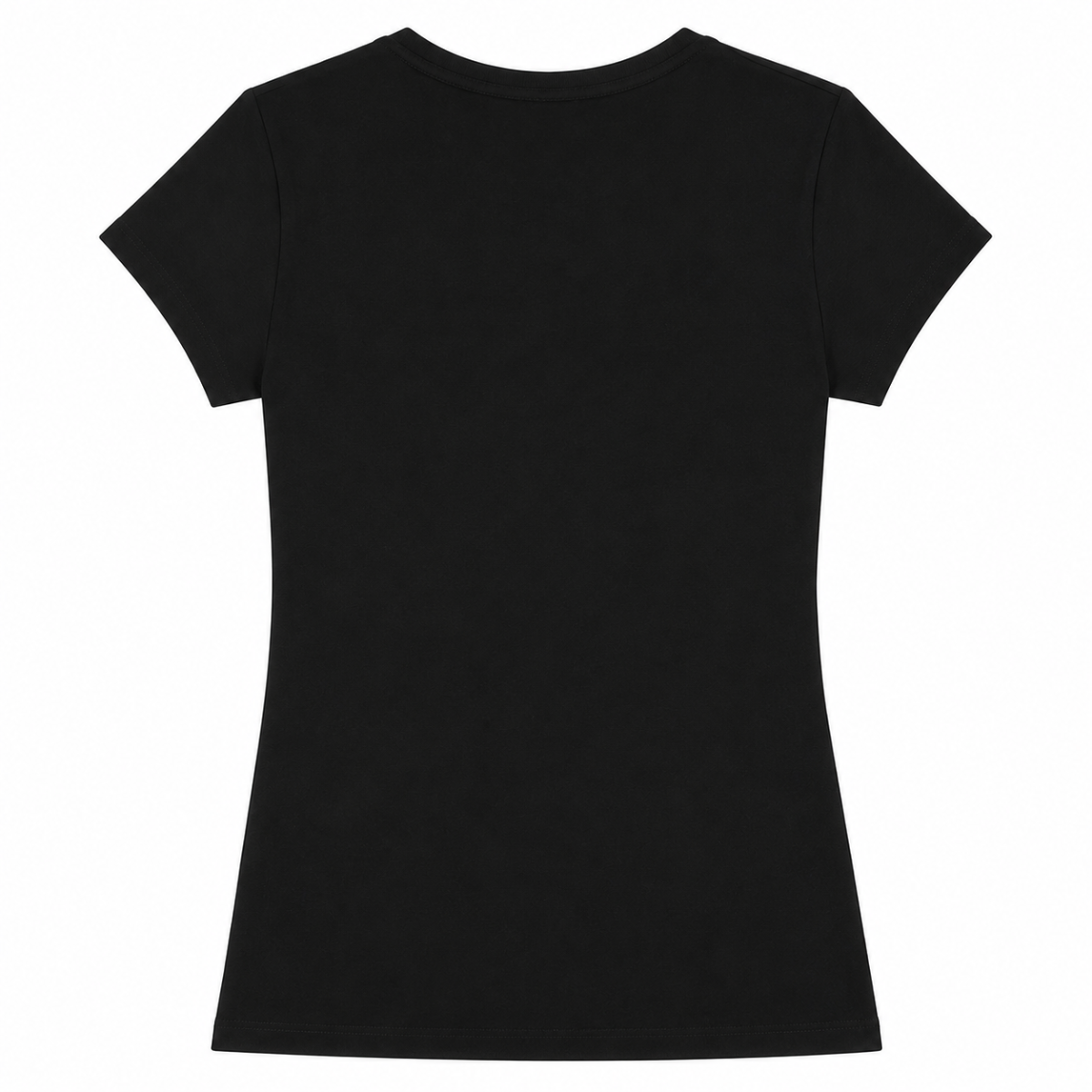 Polera Negra Con Logo Triangulo En Brillos Negros Y Blancos - Imagen 2