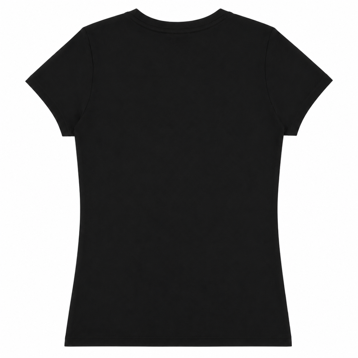 Polera Negra Con Logo En Triangulo Rosado - Imagen 2