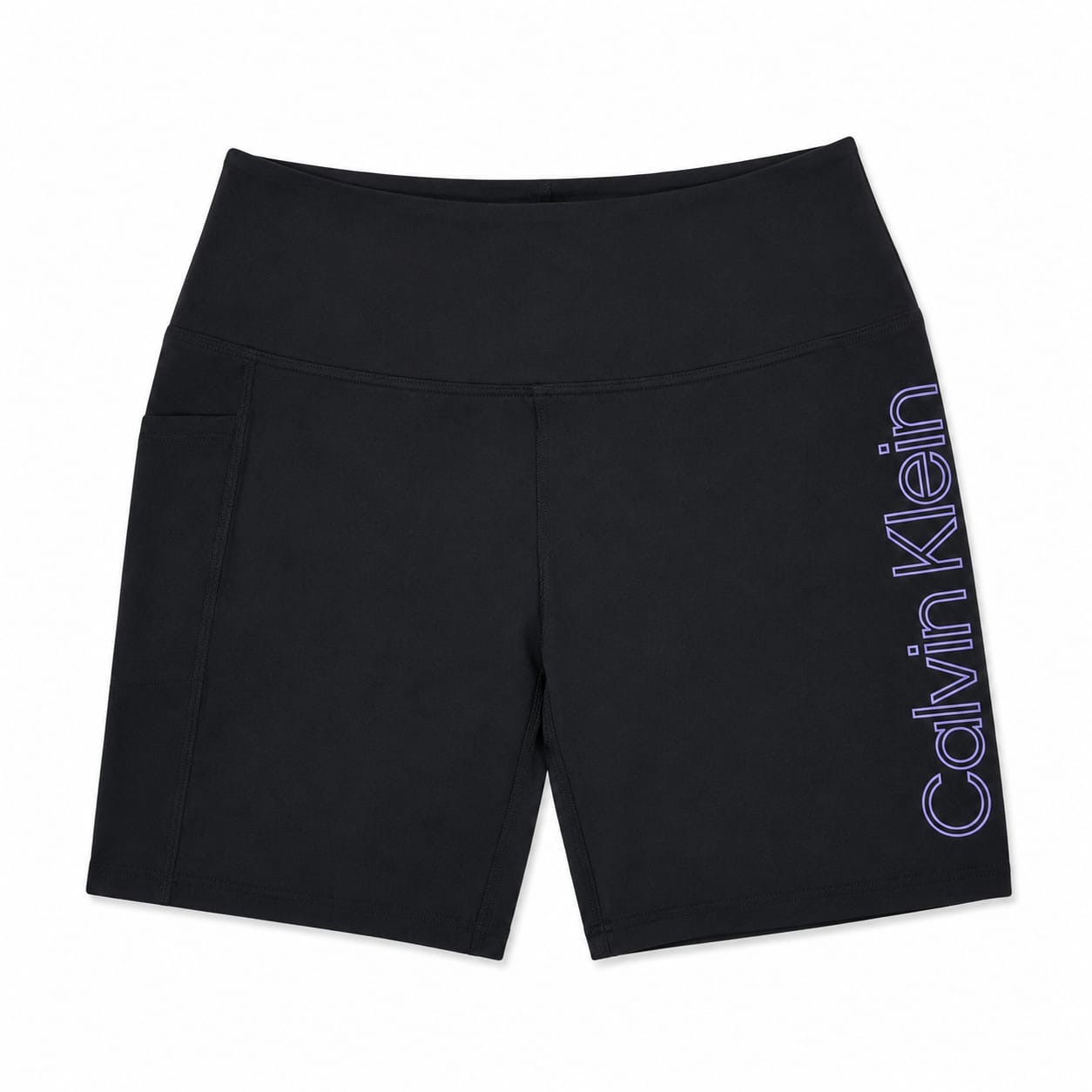 Biker Calvin Klein Negra Biker Short Negro Con Logo Lateral - Imagen 1