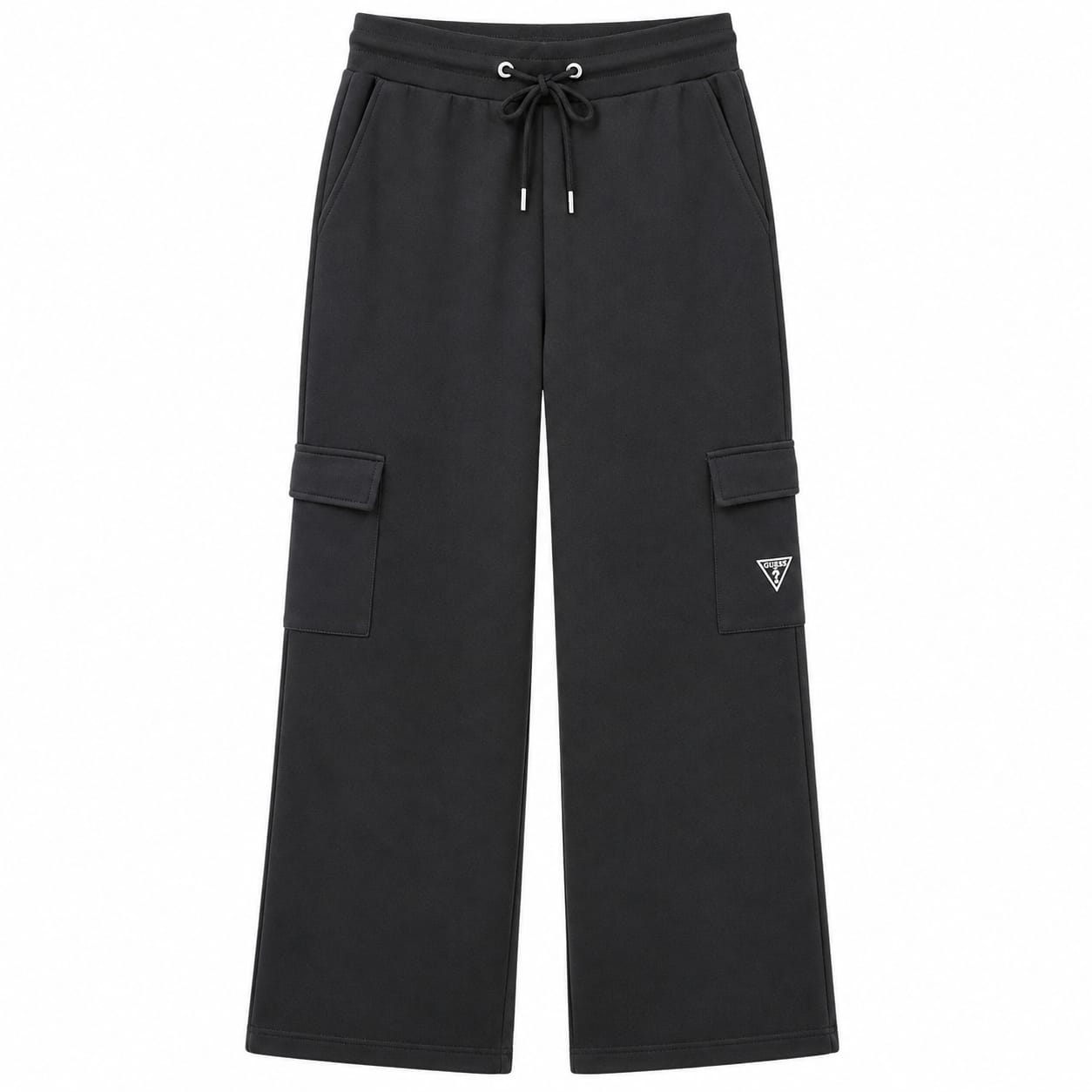 Buzo Guess Buzo Tipo Cargo Negro Con Mini Logo Lateral Plateado - Imagen 1