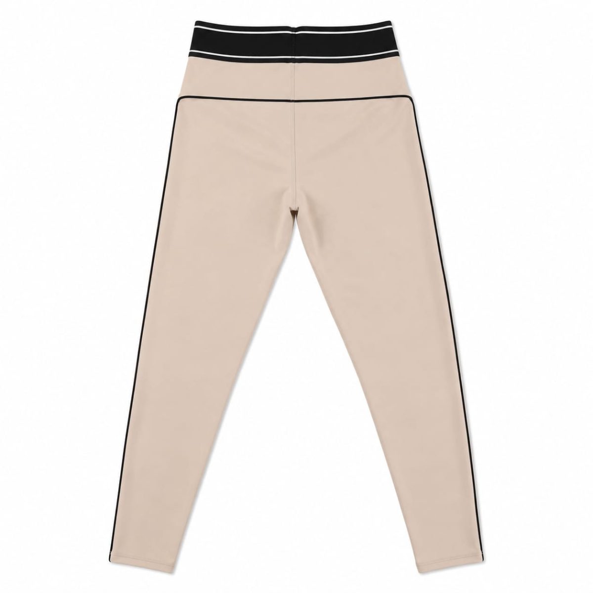 Calza Beige Con Detalles Y Pretina Negra - Imagen 2