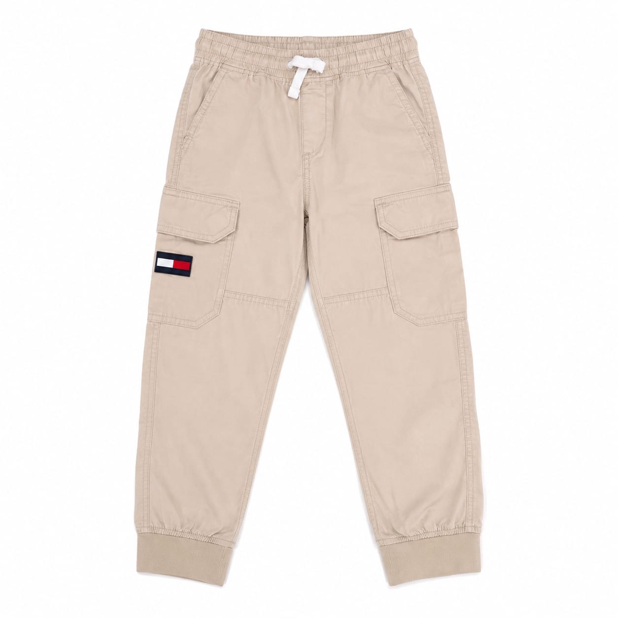 Pantalon Beige Tommy Hilfiger Pantalón Cargo Beige Con Cintura Ajustable - Imagen 1