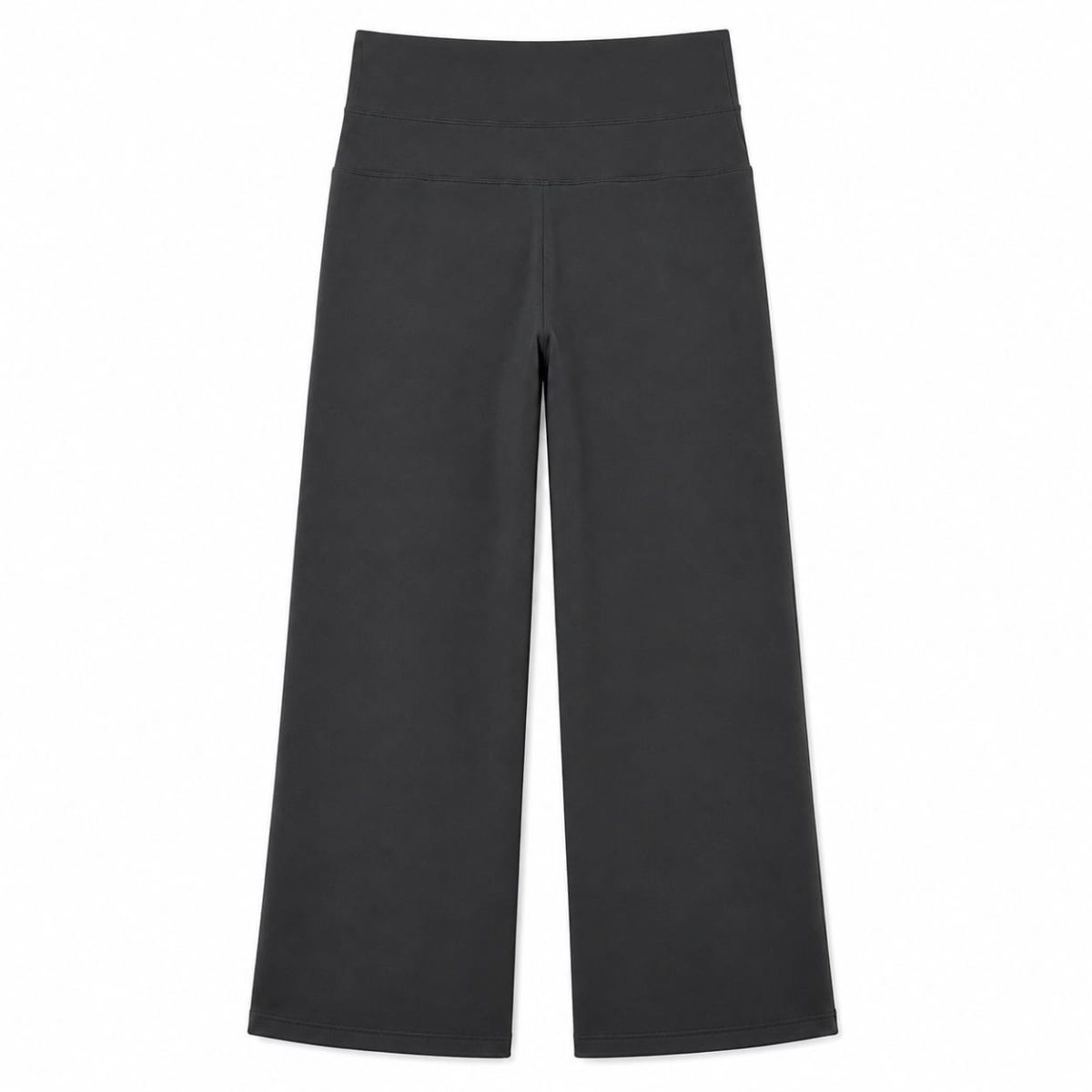 Calza Tipo Palazzo Negra Con Logo Lateral Plateado - Imagen 2