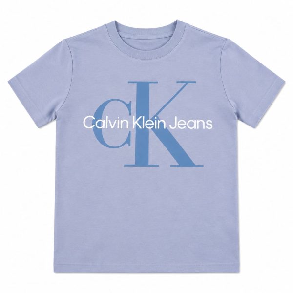 Polera Celeste Con Logo Frontal