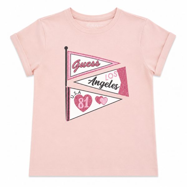 Polera Palo Rosa Con Tres Banderines
