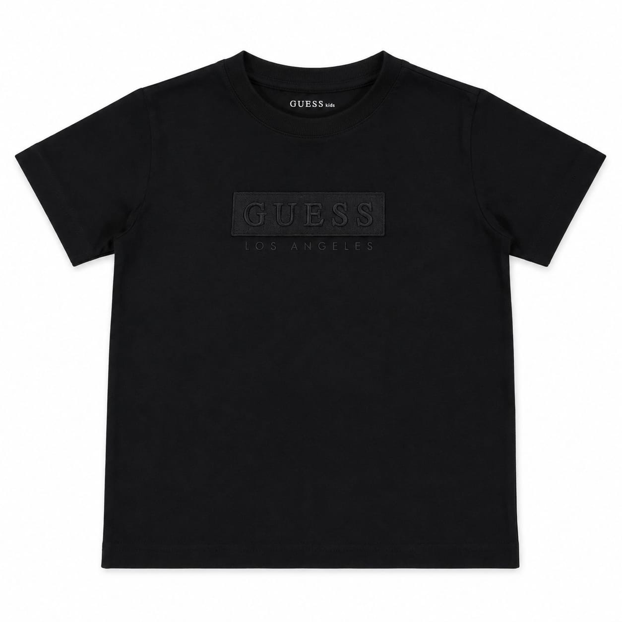 Polera Guess Negra Polera Negra Logo Negro Bordado - Imagen 1