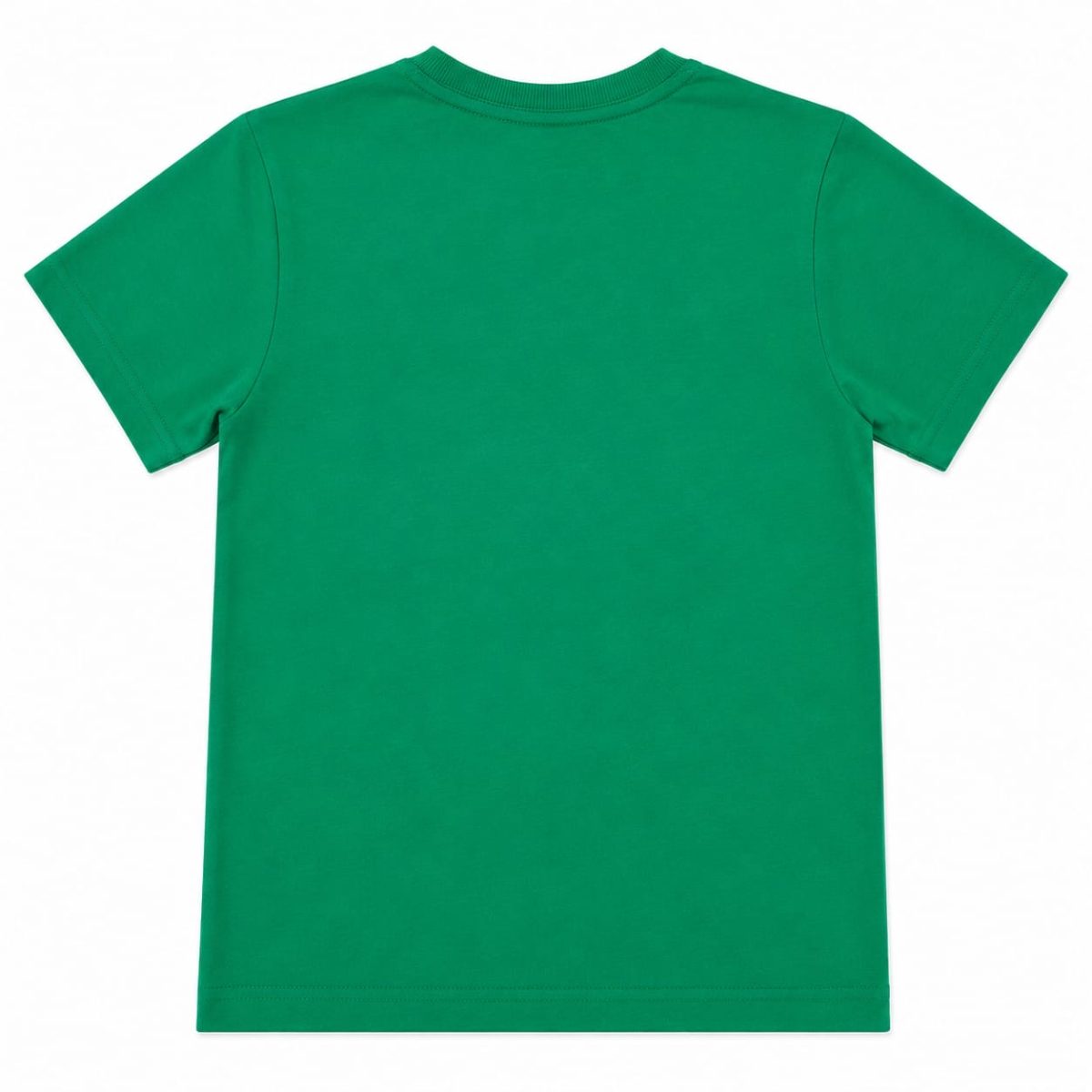 Polera Verde Vintage Con Logo En Naranja Y Detalles Azules - Imagen 2