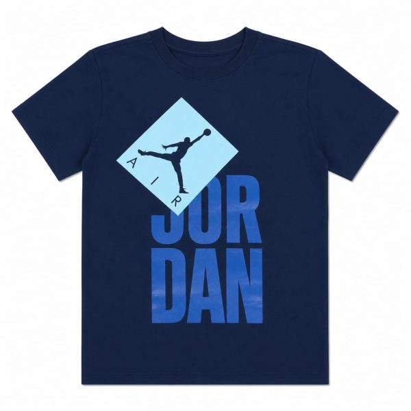 Polera Jordan Azul Marino Con Logo 23 Jumpman Celeste