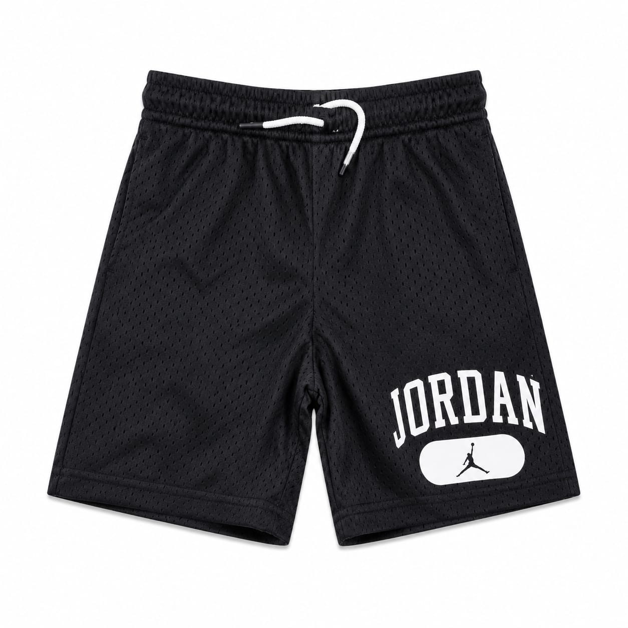 Short Jordan Short Negro Con Logo Lateral Blanco - Imagen 1