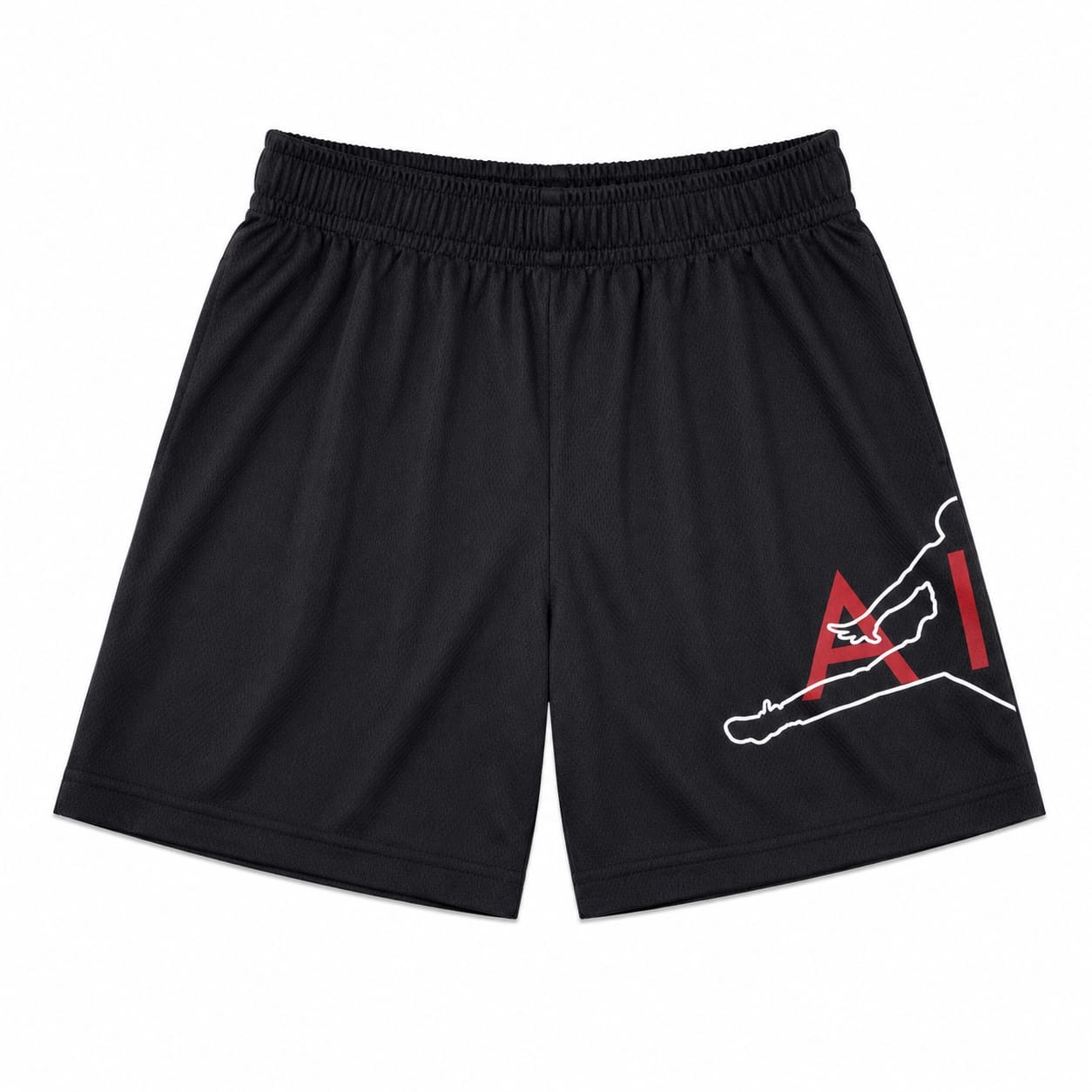 Short Jordan Negro Short Negro Con Logo Lateral - Imagen 1