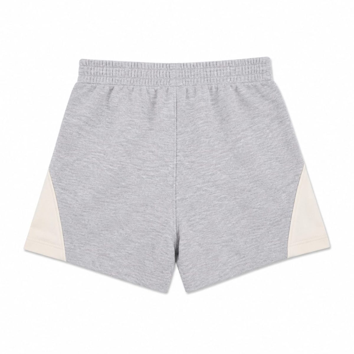 Short Bicolor Gris Jaspeado Y Crema Con Logo Lateral Bajo Rojo - Imagen 2