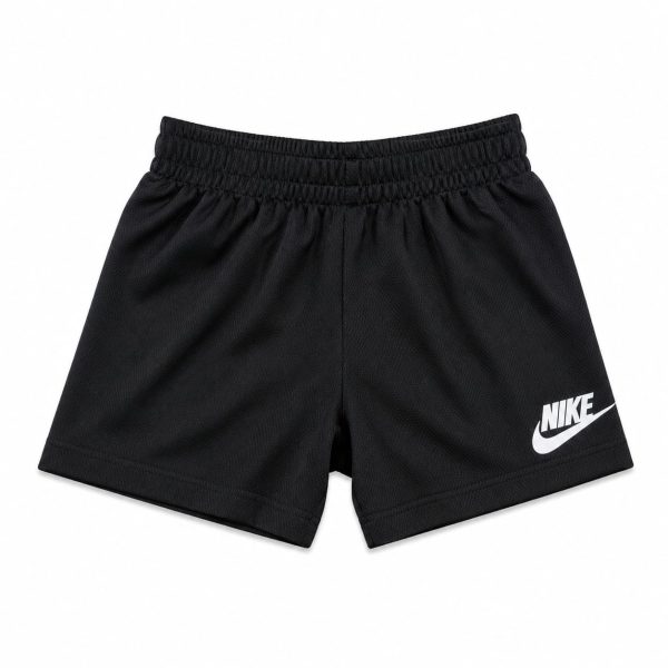 Short Negro Con Logo Lateral Bajo Blanco