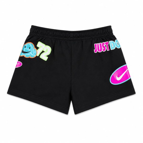 Short Negro Con Diseño Multicolor