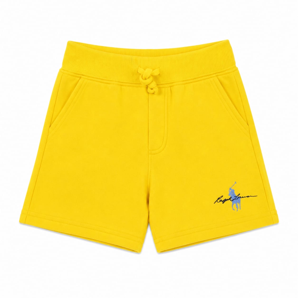 Short Polo Short Amarillo De Cintura Ajustable - Imagen 1