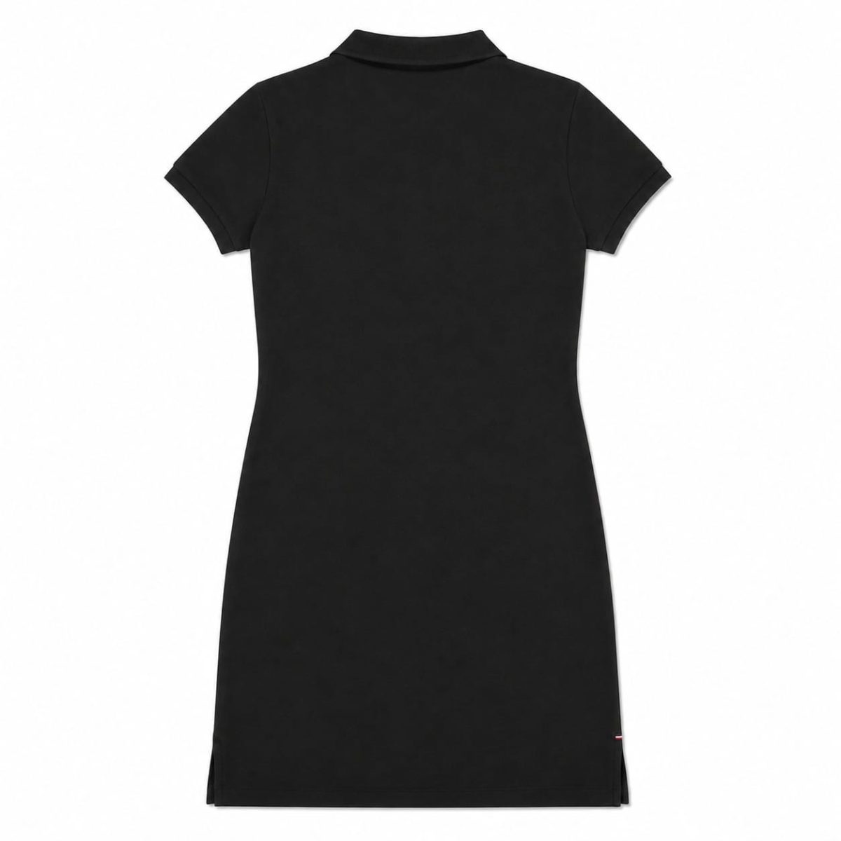Vestido Slim Fit Negro Con Cuello Y Botones - Imagen 2