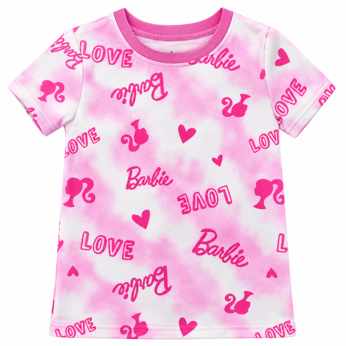 Set De Pijama Barbie De 4 Piezas Rosada Y Morado - Imagen 3
