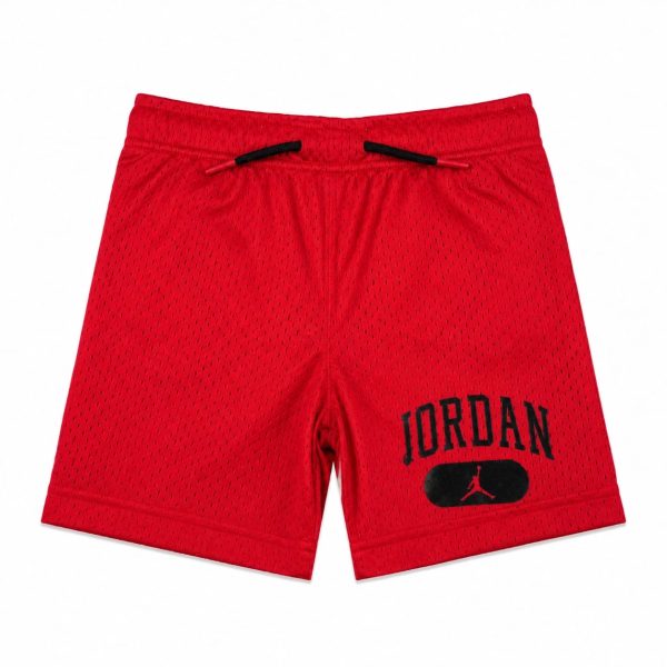Short Deportivo Rojo Logo Negro