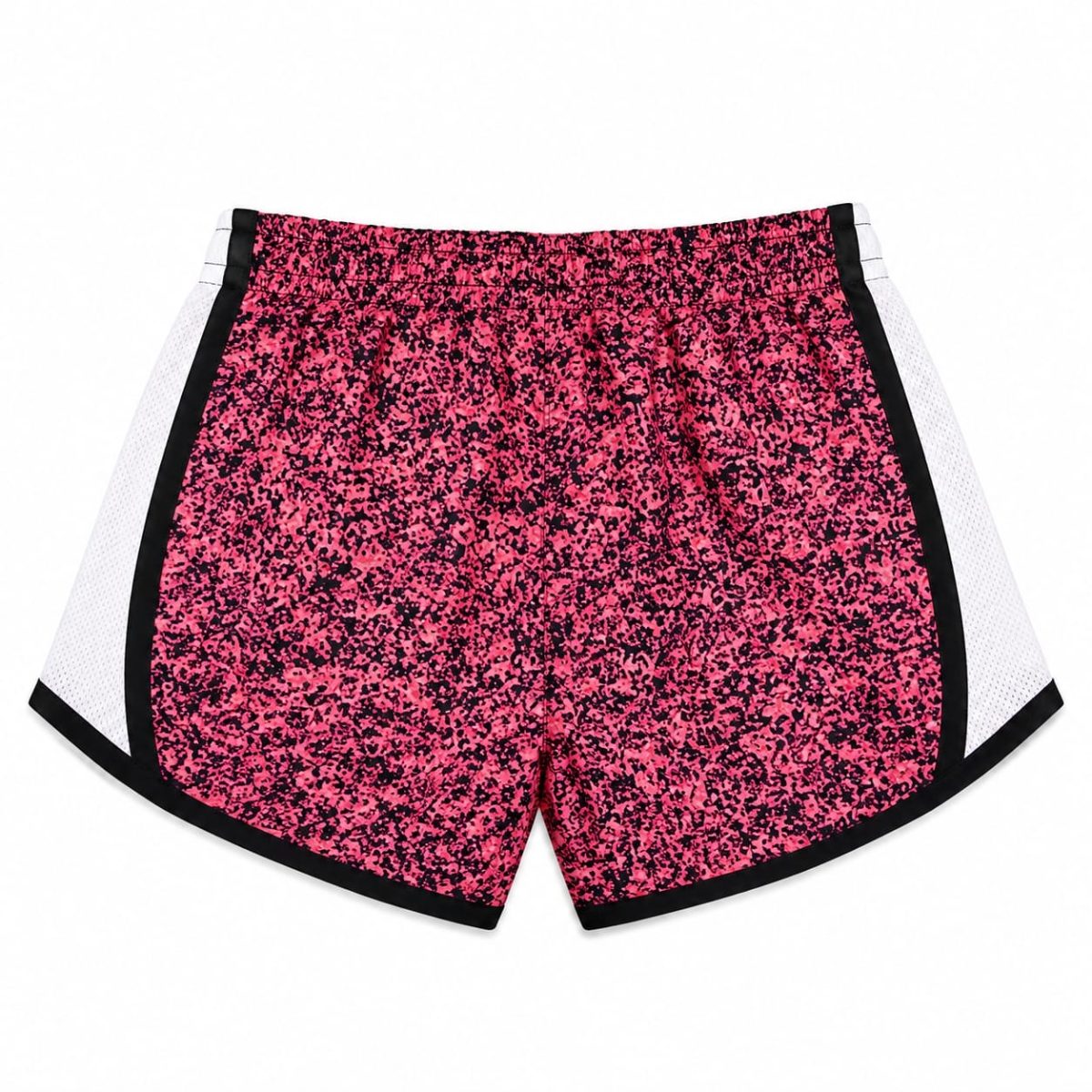 Short Deportivo Rosa Jaspeado detalles Negro-Blanco - Imagen 2