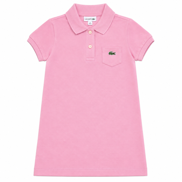 Vestido Infantil en Piqué Rosa