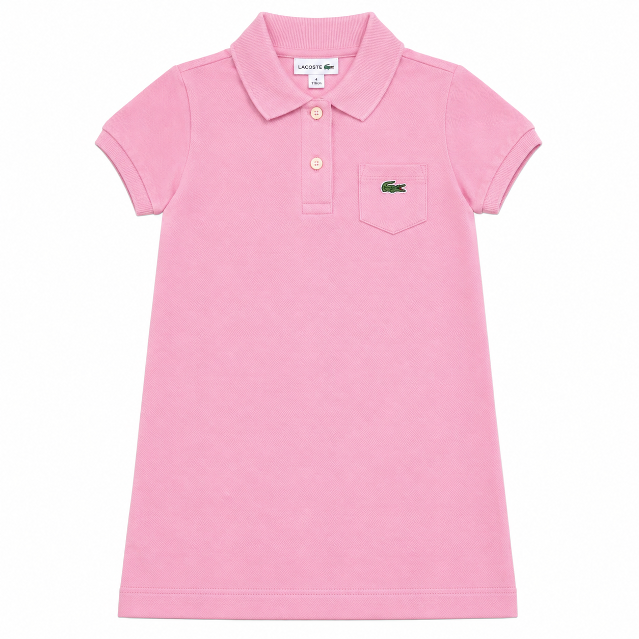 Visto rosado Lacoste Vestido Infantil en Piqué Rosa - Imagen 1